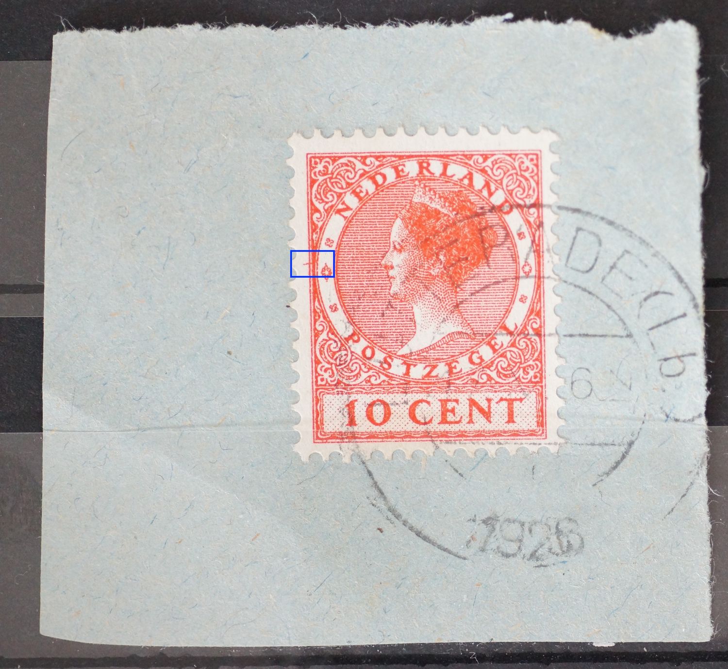 NVPH 182 - horizontaal rood streepje links