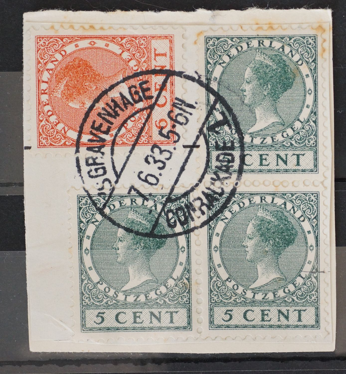 sGravenhage Conradkade 1 op NVPH 177 (3x) en 178