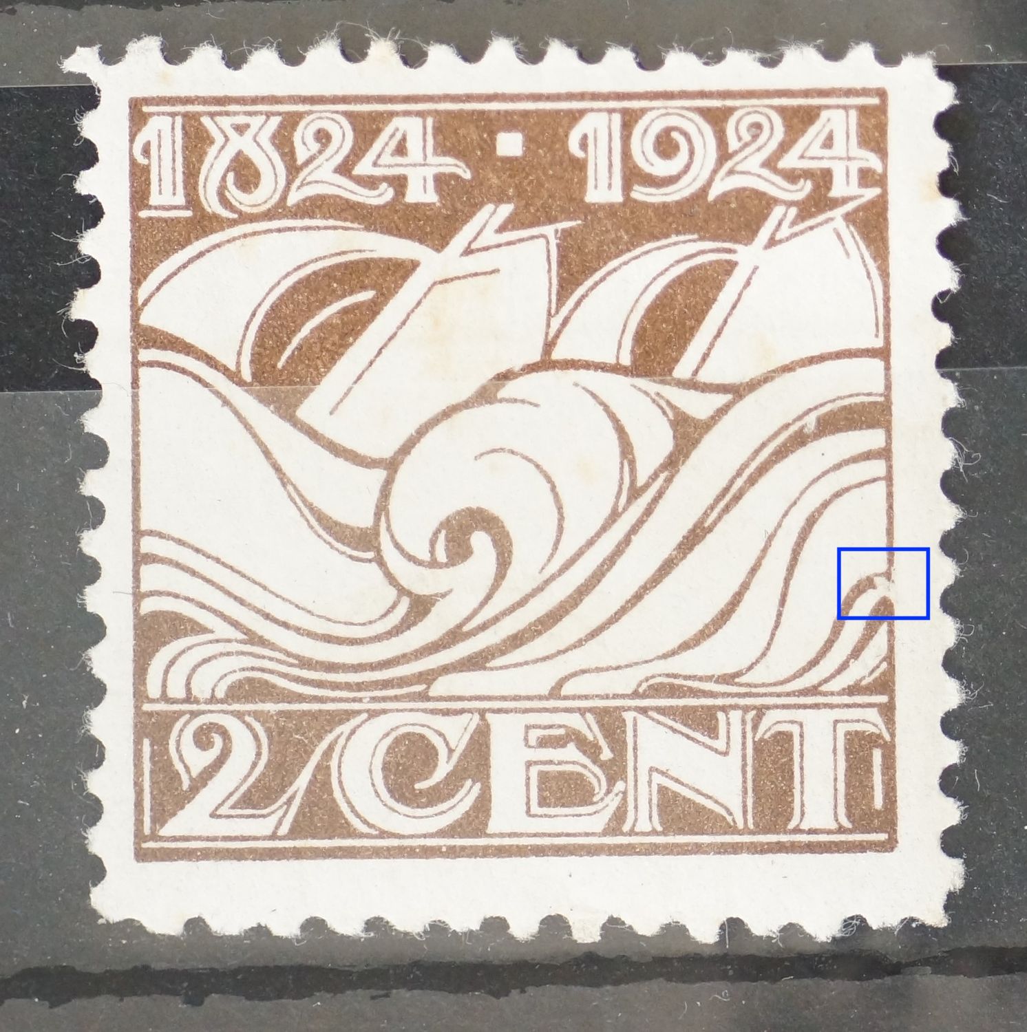 NVPH 139 - witte vlek rechts