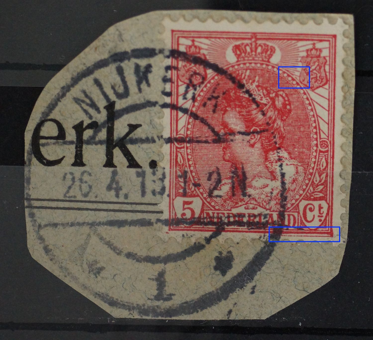 NVPH 60 - o.a. extra lijn onder zegelbeeld