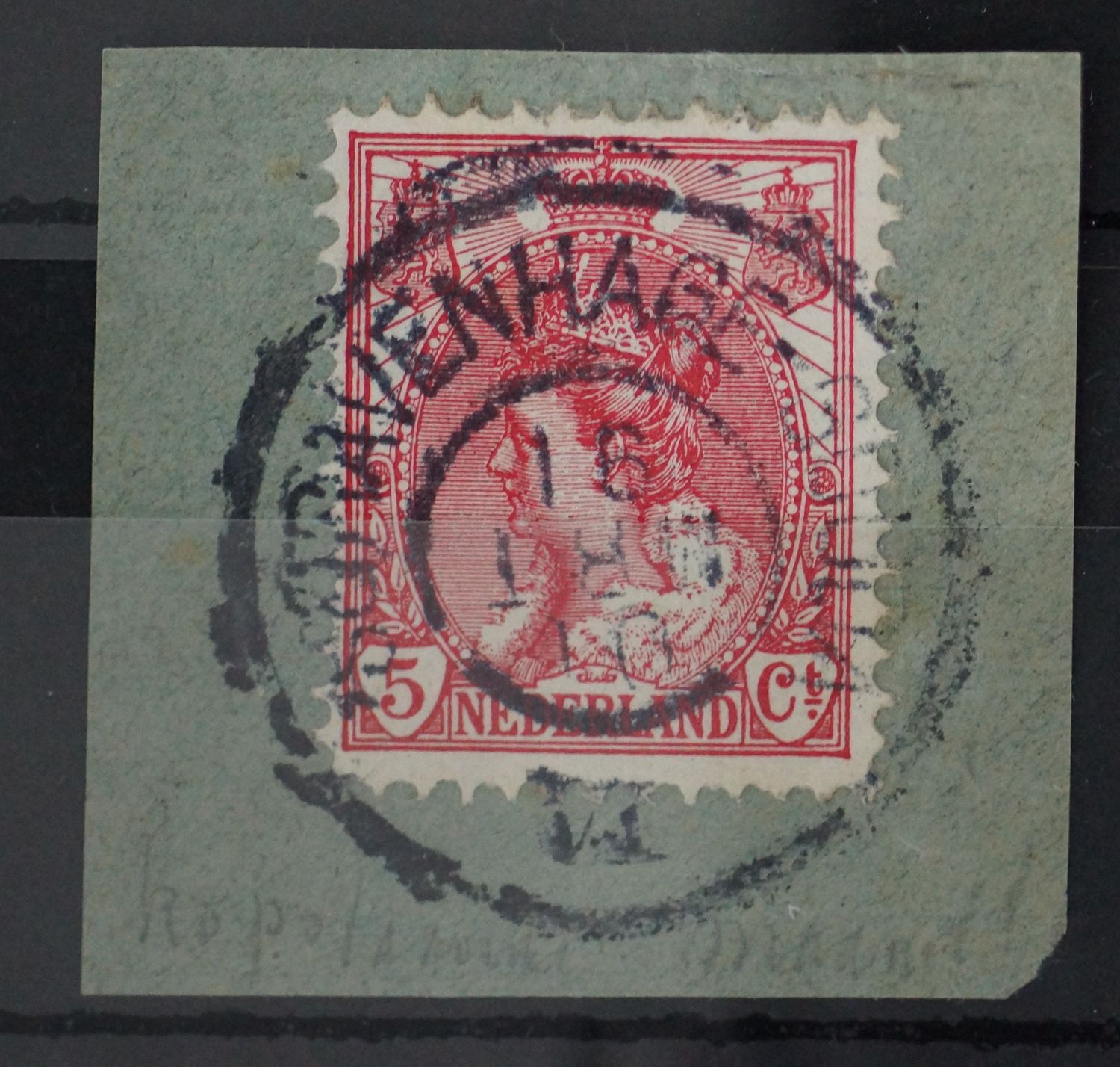 sGravenhage-Gouda VI op NVPH 60 - kopstaande maand
