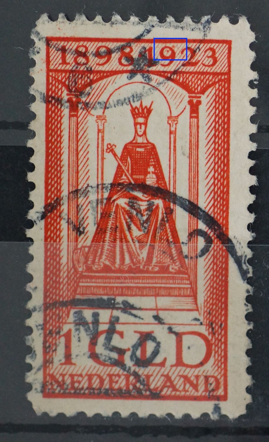 NVPH 129 - rode punten in de 9 van 1923