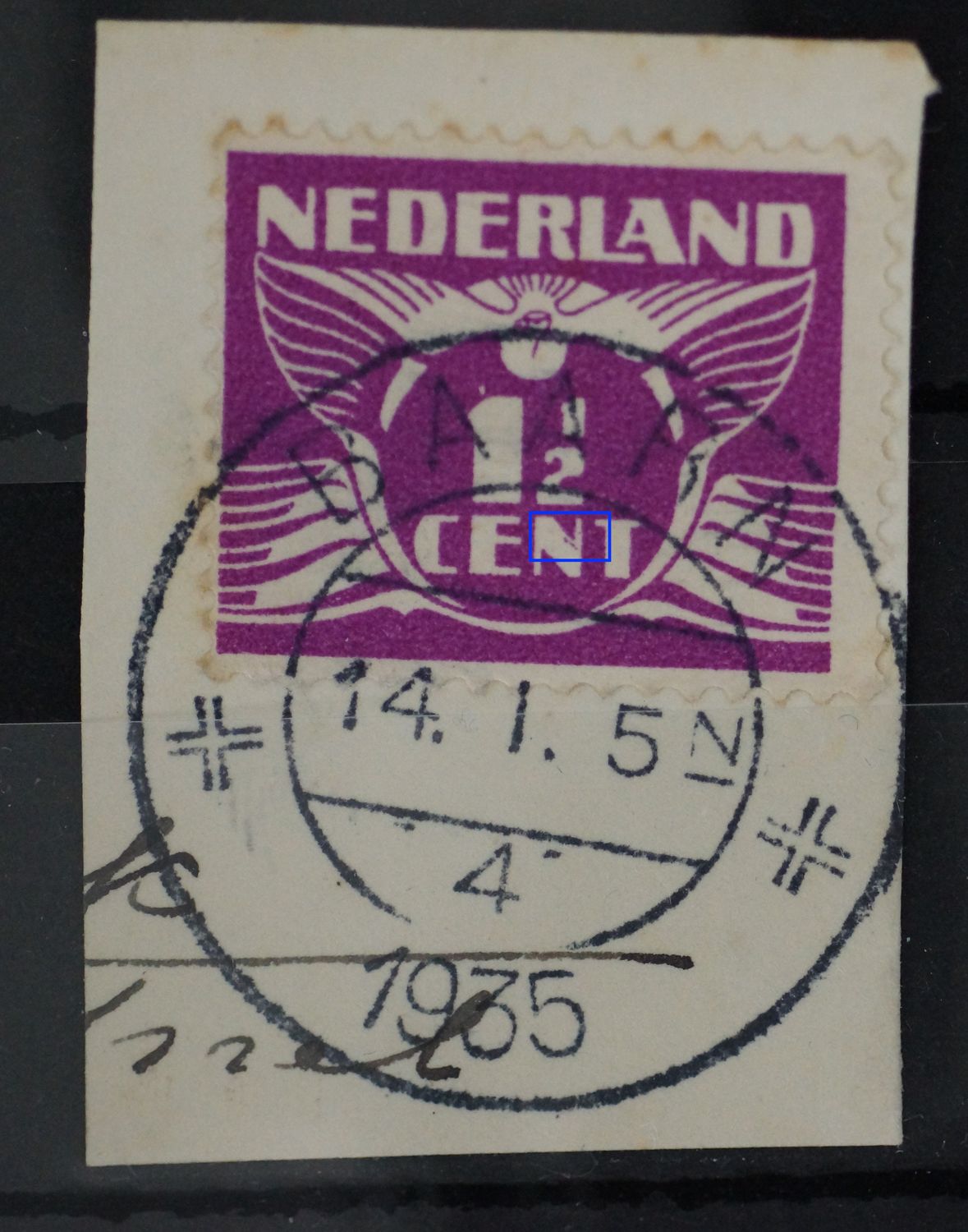 NVPH 171 - violet streepje in de N van CENT