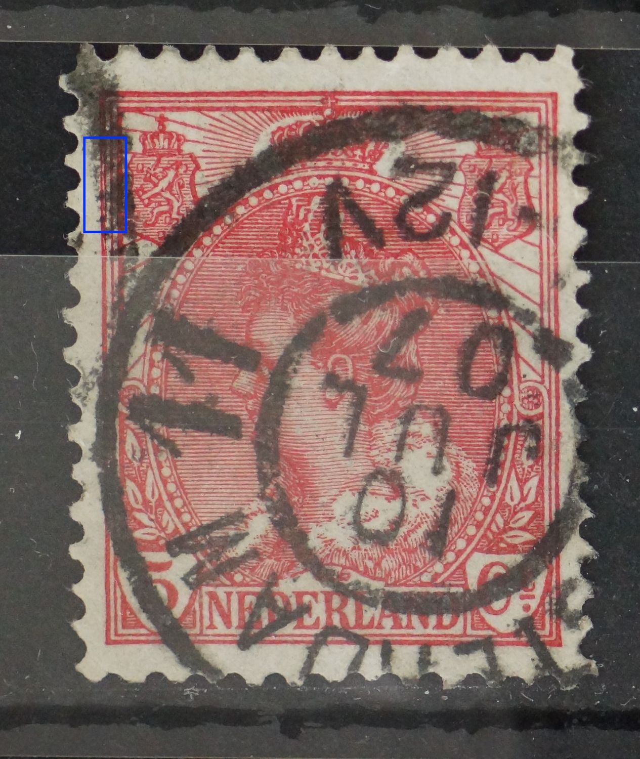 NVPH 60 - gespleten kaderlijn links, boven
