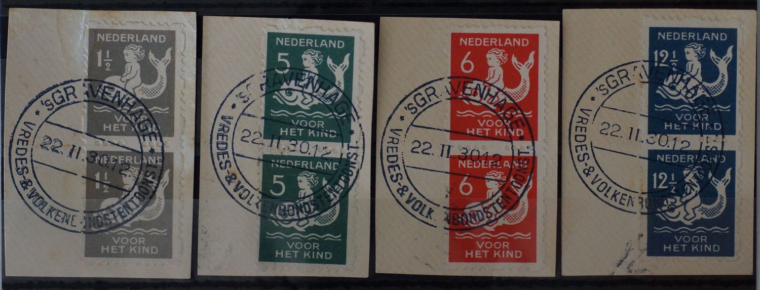 Gelegenheidsstempel Tentoonstelling Den Haag op serie R 82-85 in paren Gelegenheidsstempel Tentoonstelling Den Haag op serie R 82-85 in paren