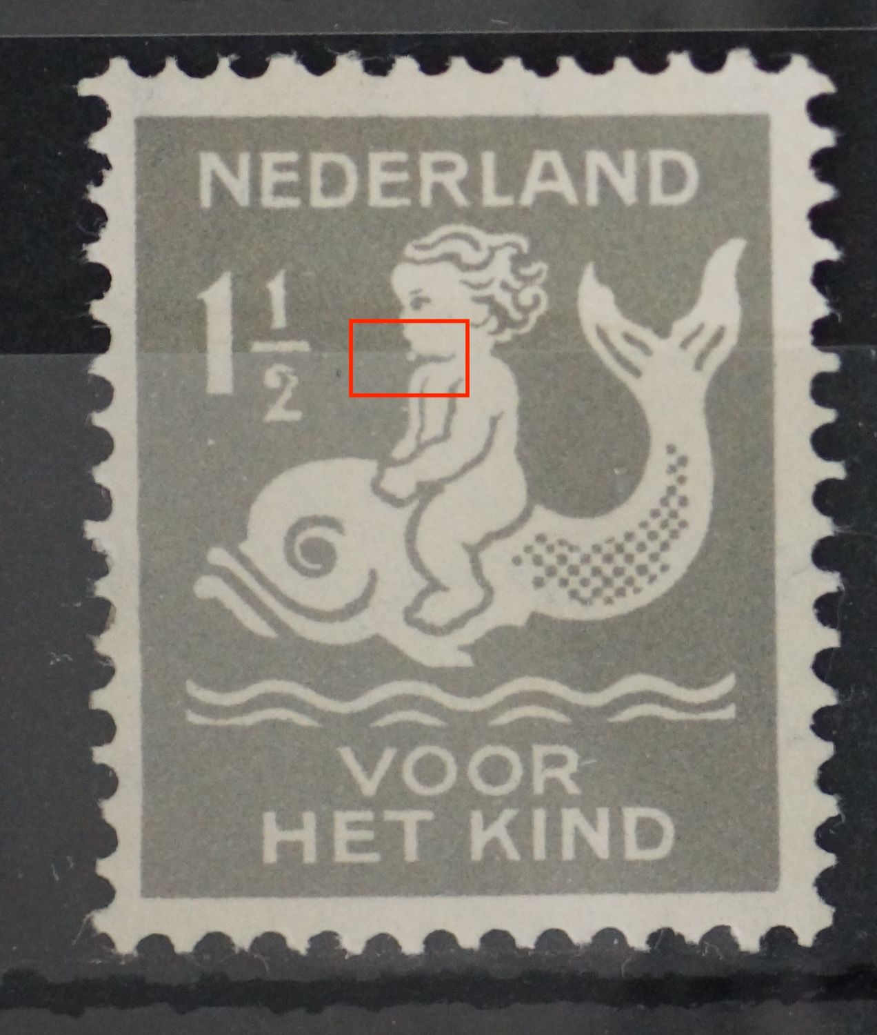 NVPH 225 - witte vlek onder de kin