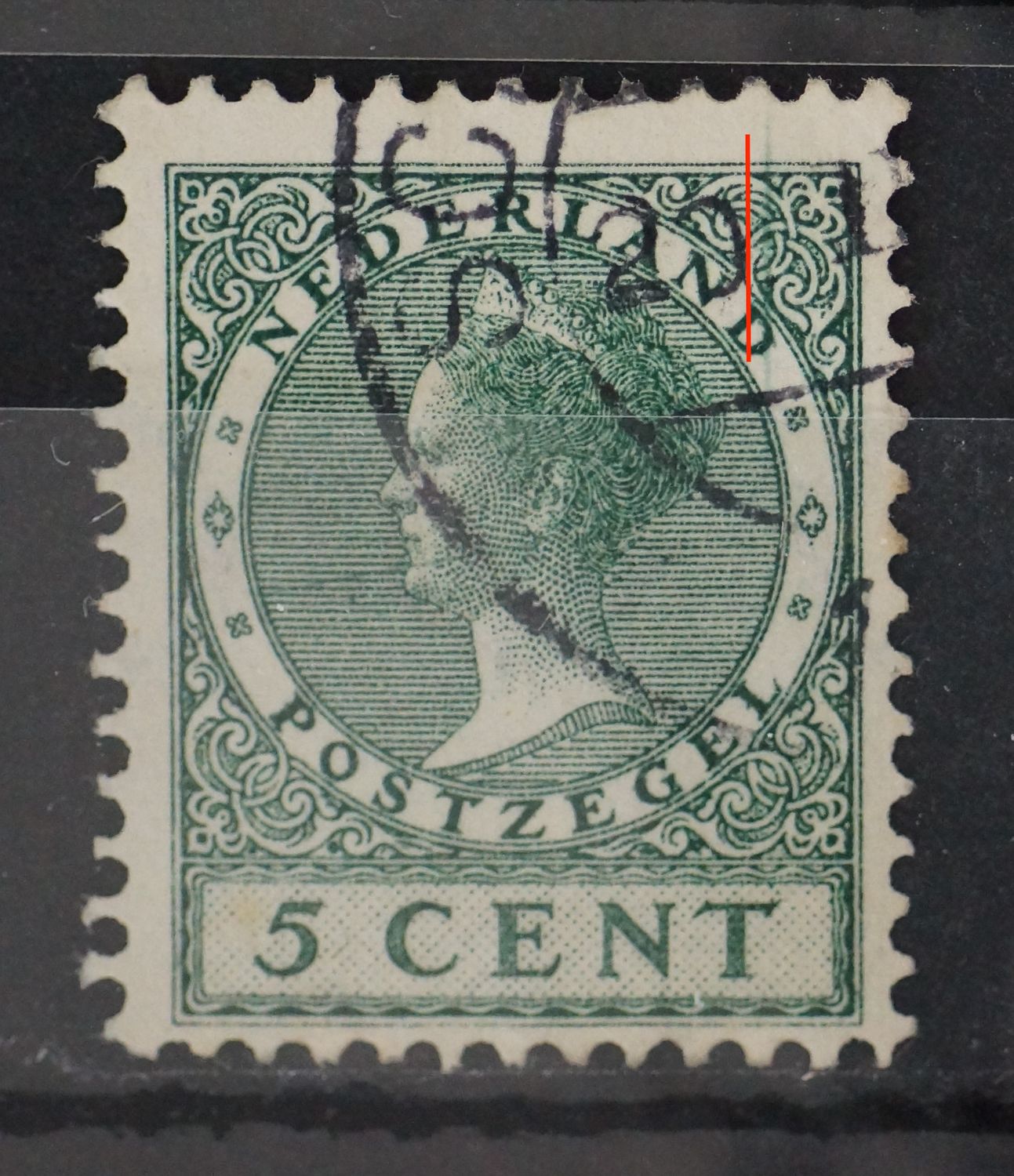 NVPH 176 - verticale groene streep rechts