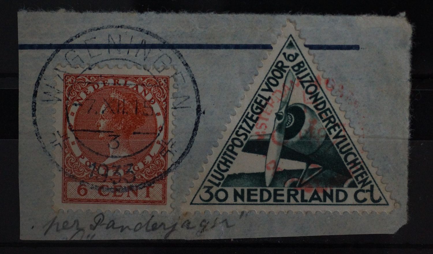 Wageningen 3 op NVPH 178 en Panderjagerstempel op NVPH LP 10