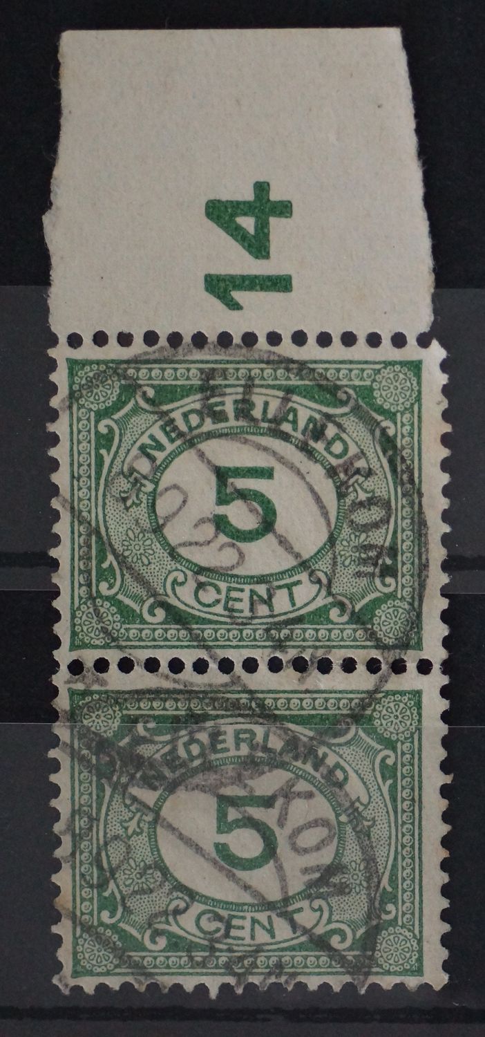 Ellekom op NVPH 107 (paar, met velrand)