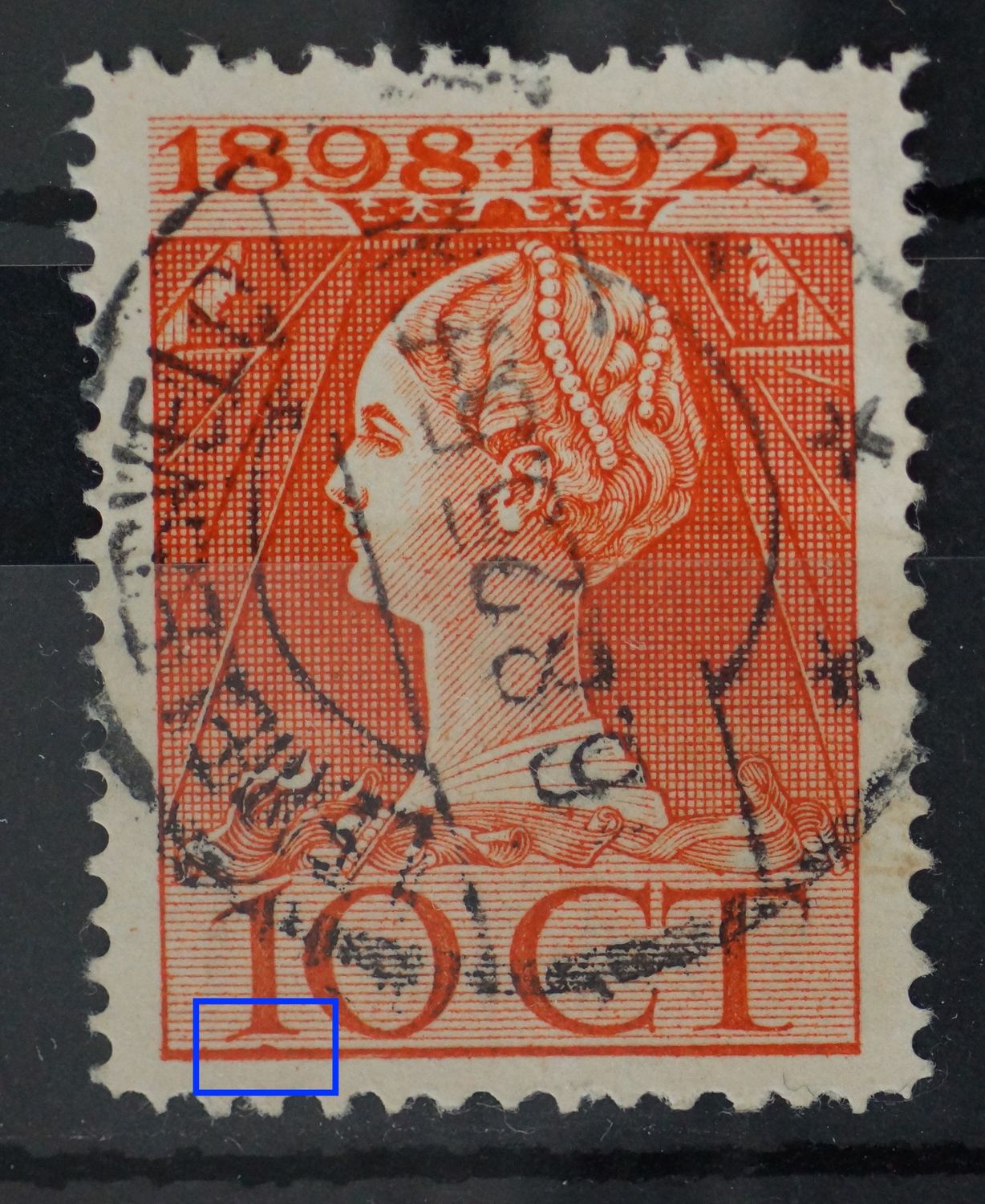 Lemelerveld op NVPH 124 - plaatfout