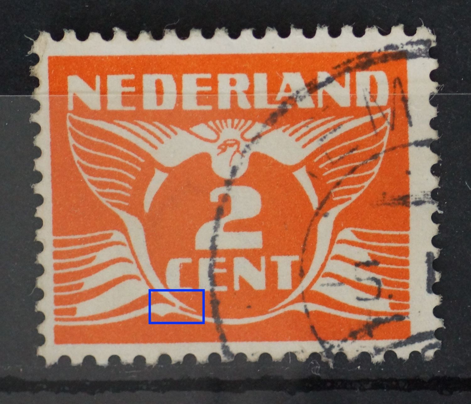 NVPH 173 - witte vlek onder de C van CENT