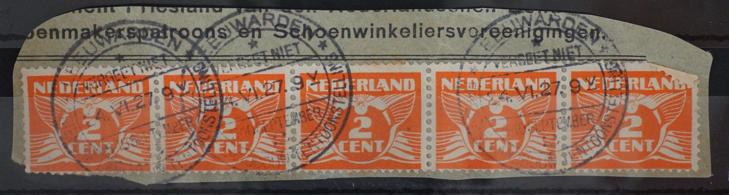 Gelegenheidsstempel Leeuwarden Landbouwtentoonstelling op NVPH 173 (strip)