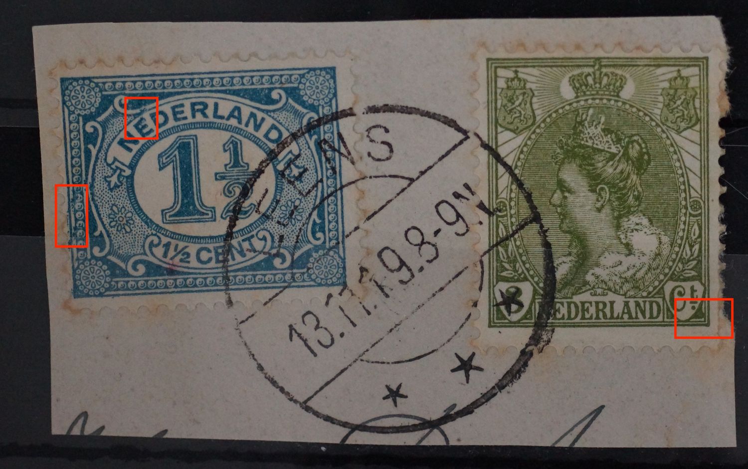 Leens op NVPH 53 en 57 - plaatfouten