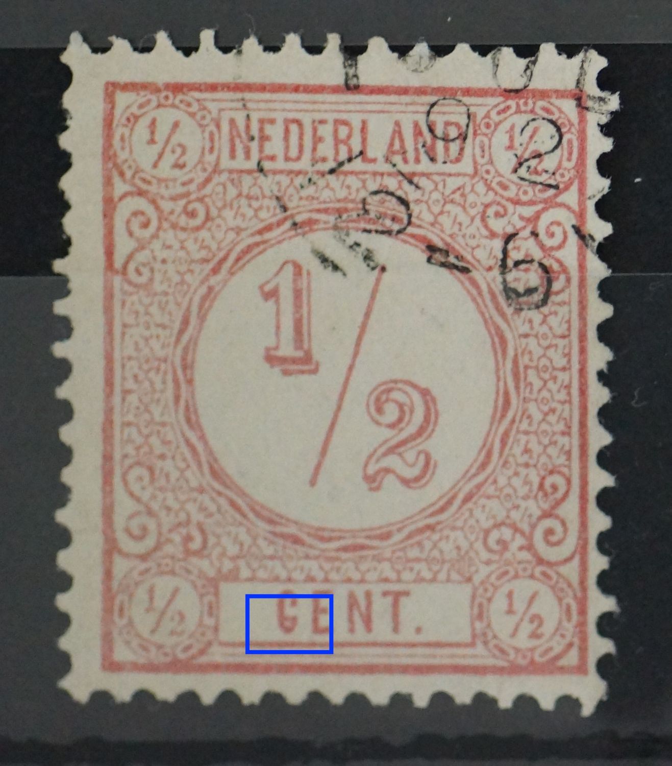 NVPH 30 - roze punt onderin de C van CENT
