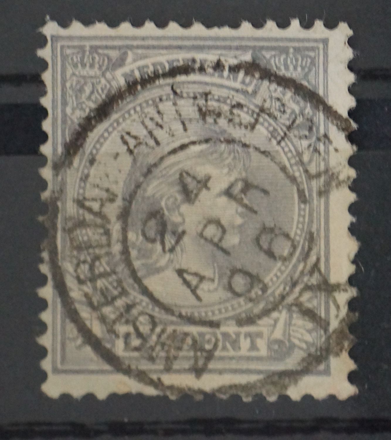 Amsterdam-Antwerpen IX op NVPH 38