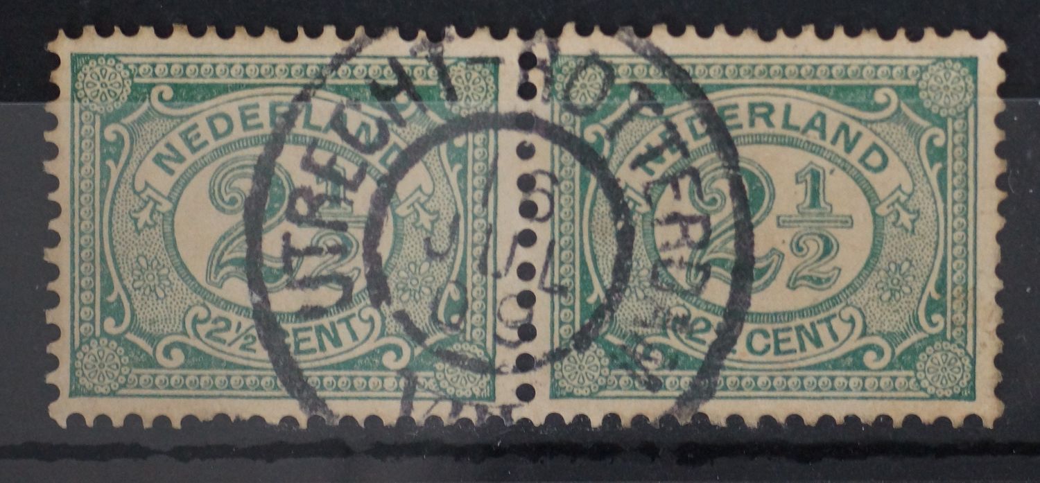 Utrecht-Rotterdam VIII op NVPH 55 (paar)
