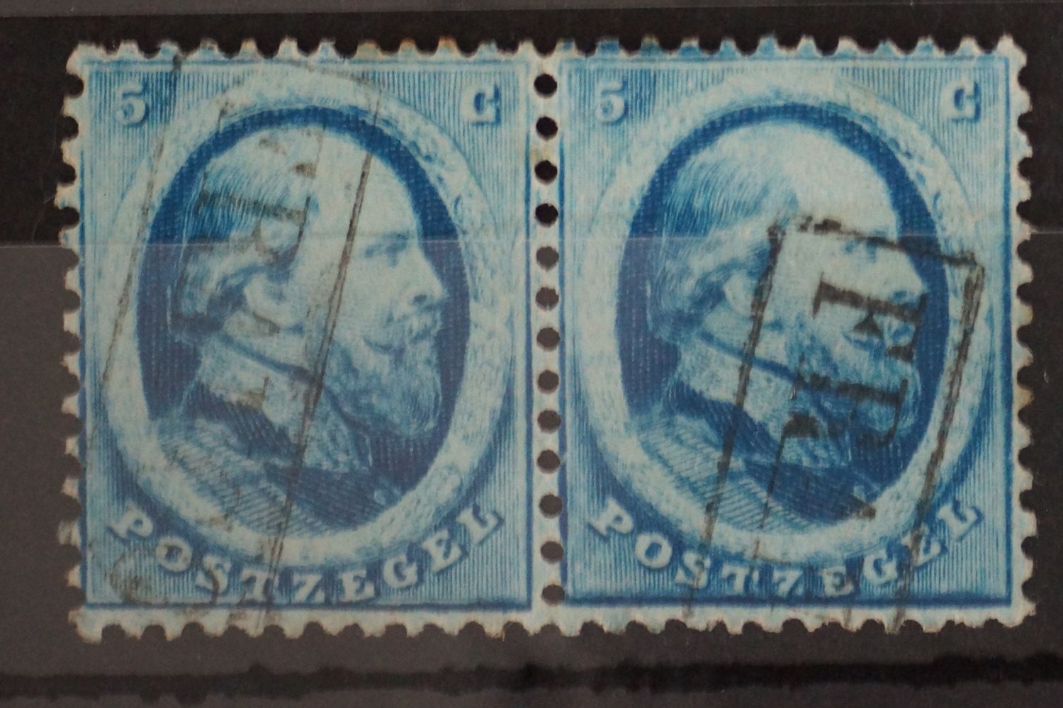 Franco in omlijsting op NVPH 4 (paar) Franco in omlijsting op NVPH 4 (paar)