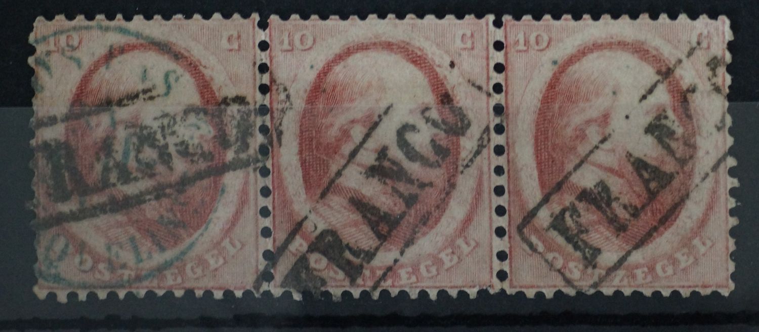 Franco in omlijsting op NVPH 5 (strip) Franco in omlijsting op NVPH 5 (strip)