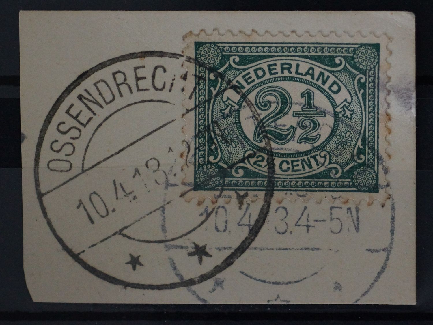 Ossendrecht op NVPH 55, tevens machinestempel Rotterdam