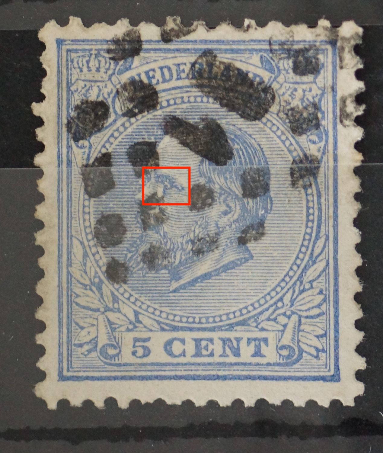 NVPH 19 - beschadigingen rondom het oog NVPH 19 - beschadigingen rondom het oog