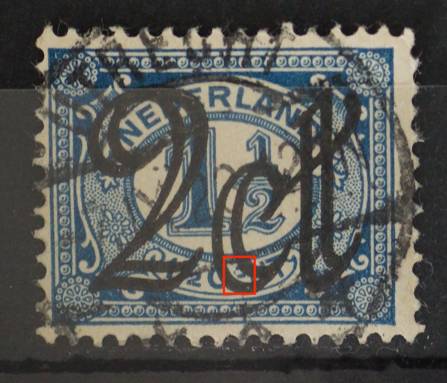 NVPH 115 - beschadigde E van CENT