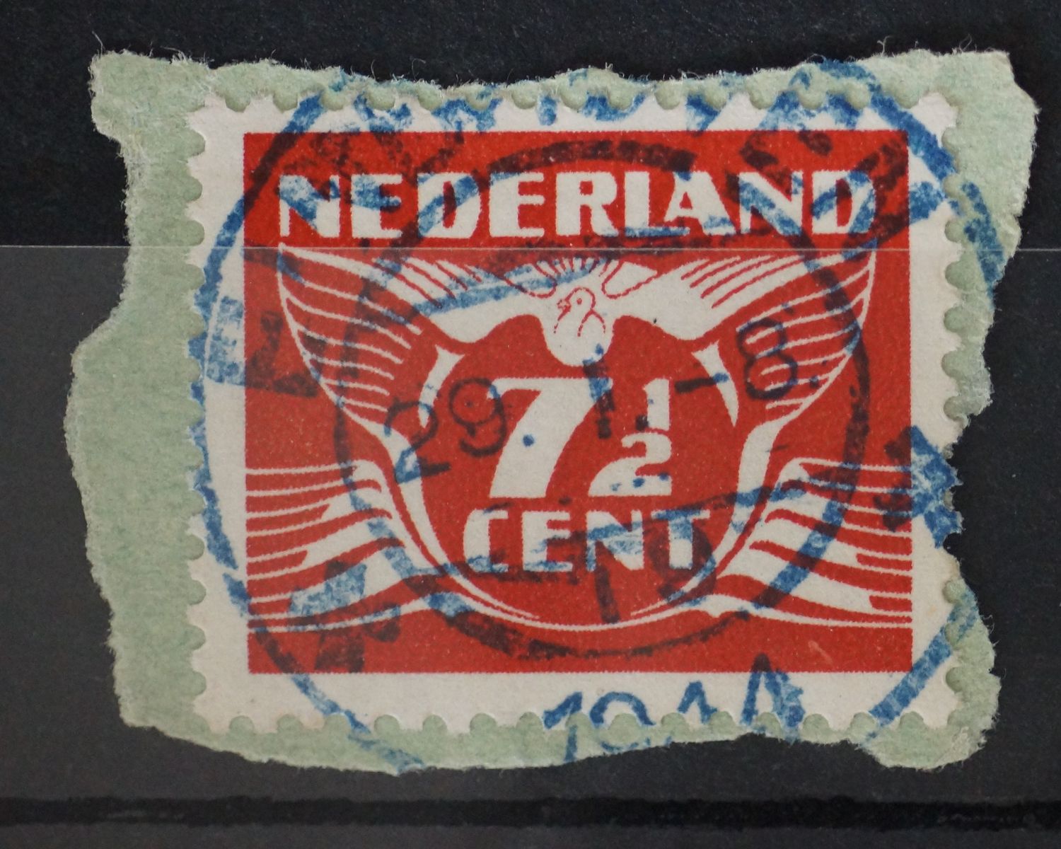 Eindhoven 19 (in blauw!) op NVPH 381 Eindhoven 19 (in blauw!) op NVPH 381