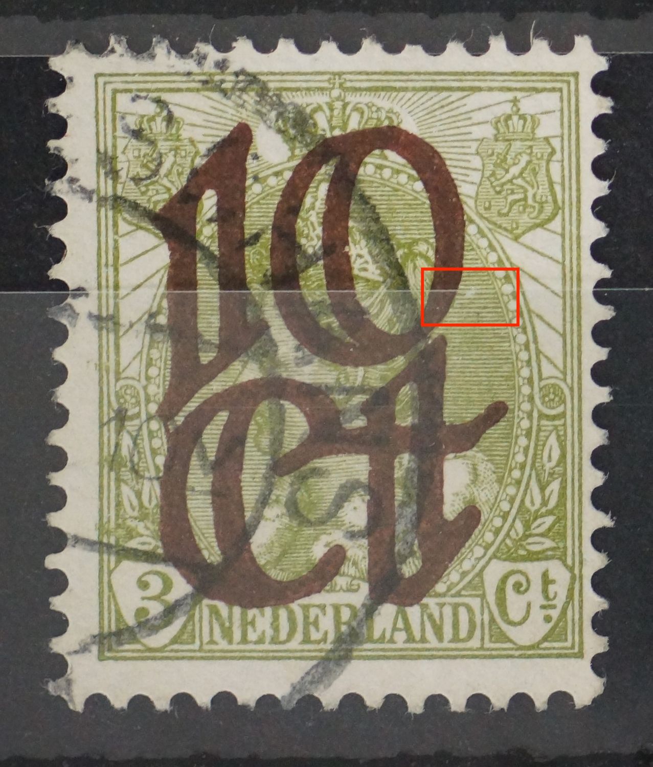 NVPH 116 - breuk in arcering achter het hoofd NVPH 116 - breuk in arcering achter het hoofd