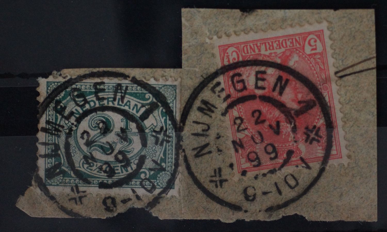 Nijmegen 1 op NVPH 55 en 60 (1899)