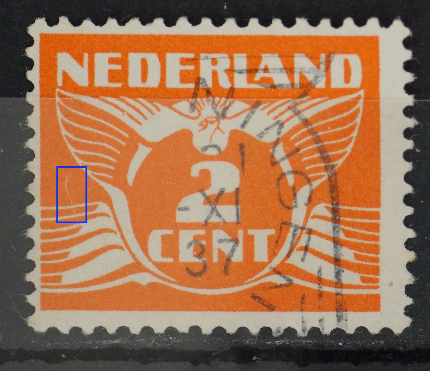 NVPH 173 - witte kras links NVPH 173 - witte kras links