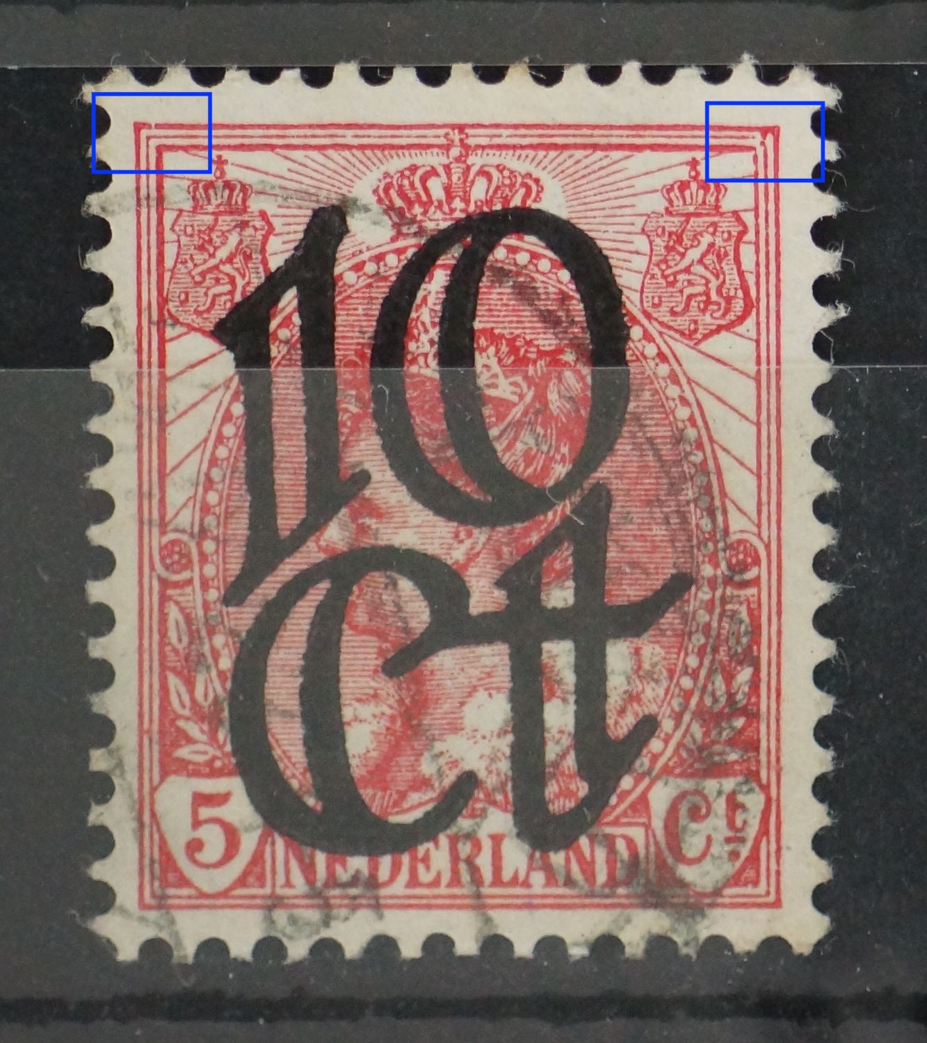 NVPH 117 - o.a. beschadiging rechter bovenhoek