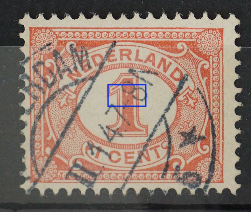 NVPH 51 - witte punt in de grote 1 NVPH 51 - witte punt in de grote 1