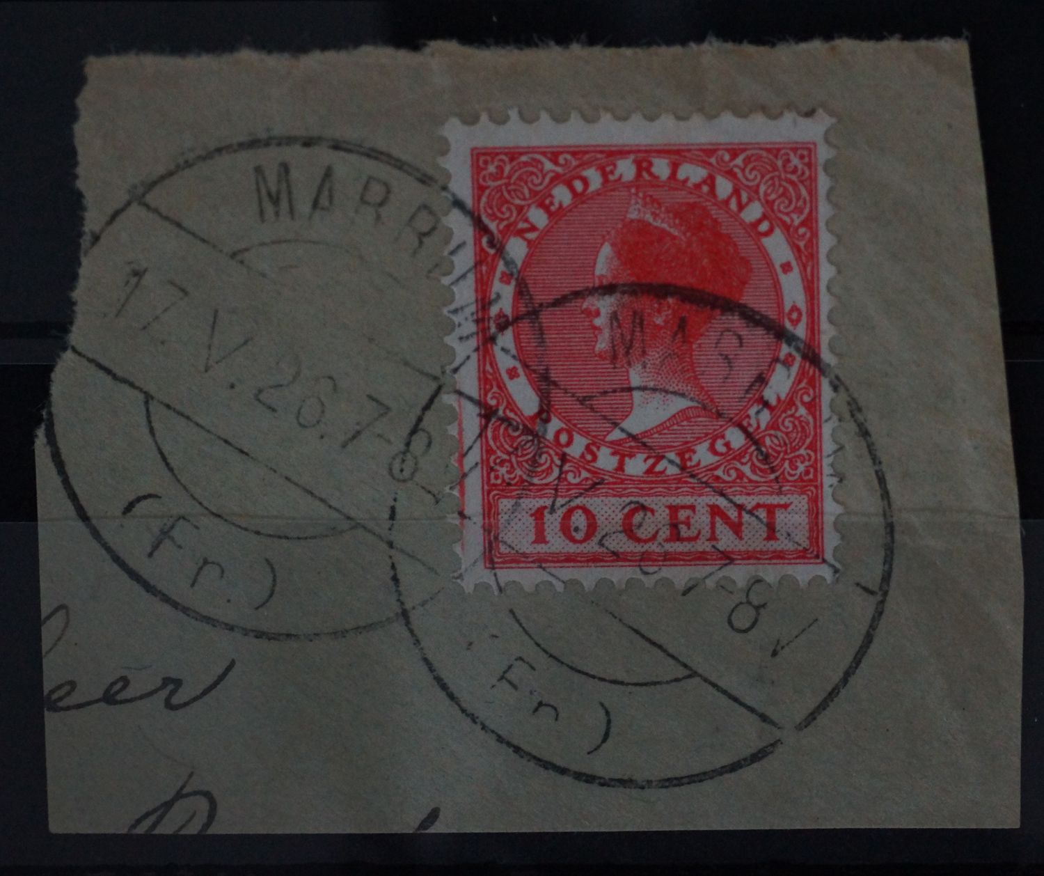 Marrum (Fr.) op NVPH 182 - plaatfout