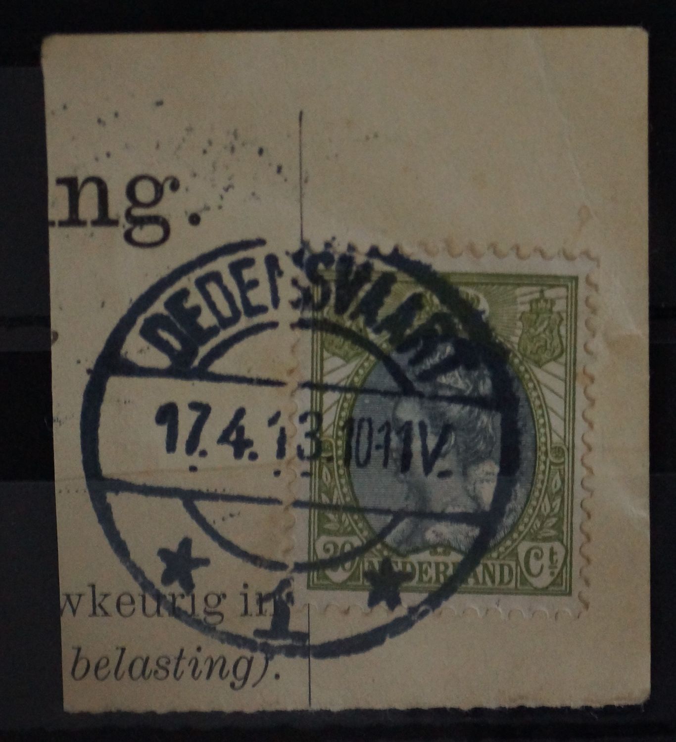 Dedemsvaart 1 op NVPH 69