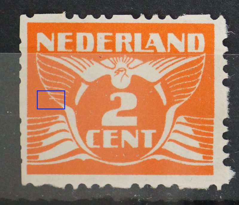 NVPH R36 - witte kras links NVPH R36 - witte kras links