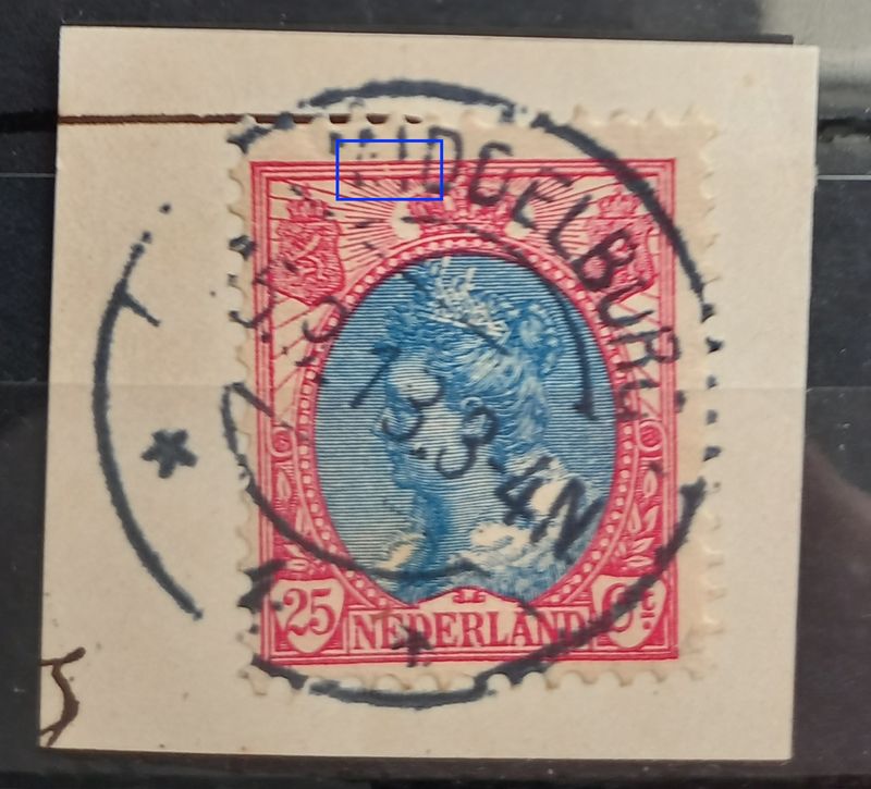 Middelburg 1 - zeldzaam ! op NVPH 71 - plaatfout