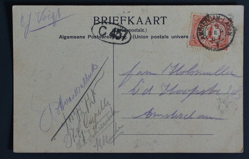 Amsterdam-Laren I op NVPH 51 op mooie AK Vestingartillerie