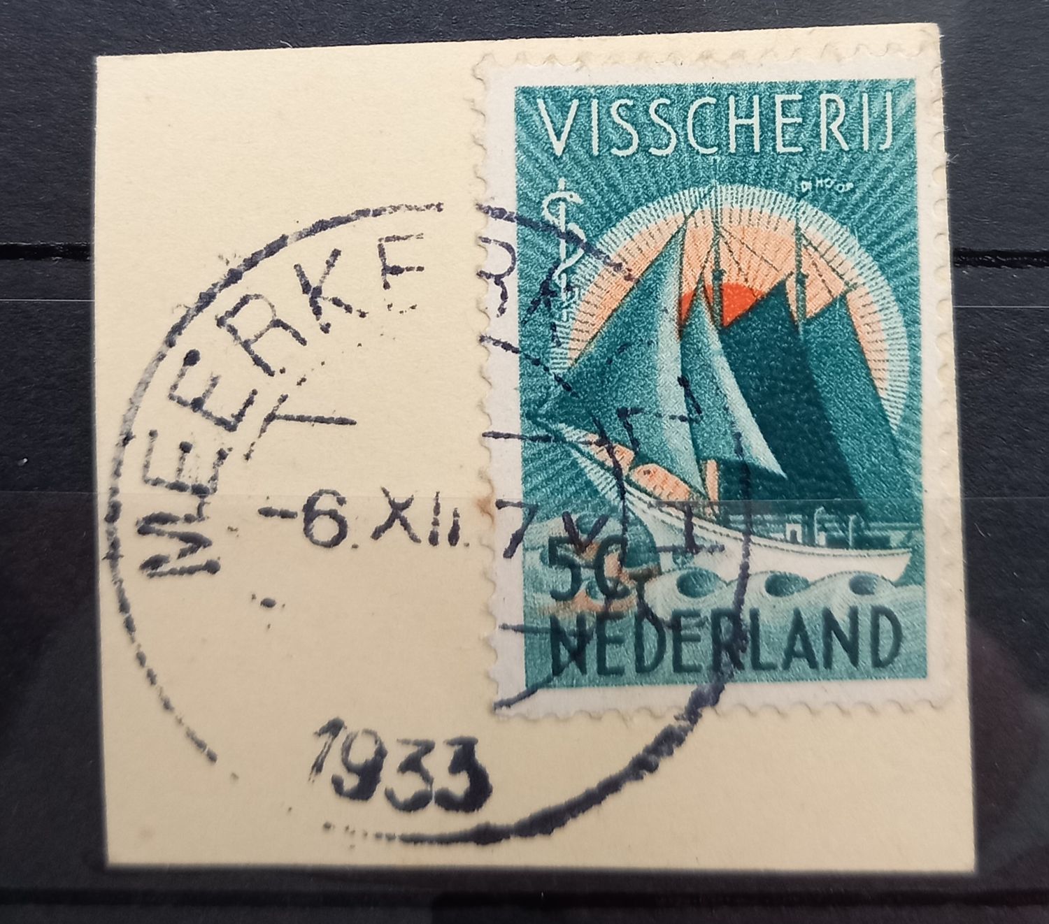 Meerkerk (Z.H.) op NVPH 258 - plaatfout