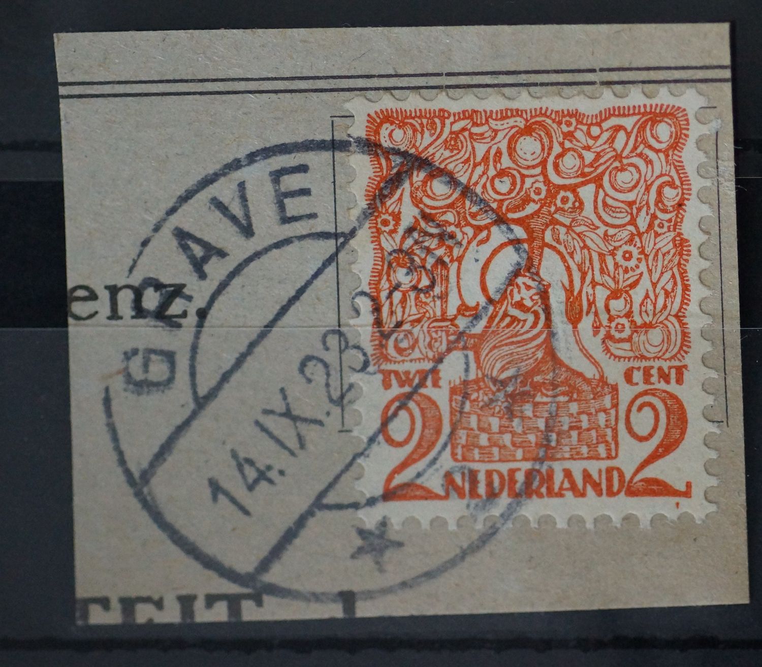 Grave 2 op NVPH 111 - plaatfout Grave 2 op NVPH 111 - plaatfout