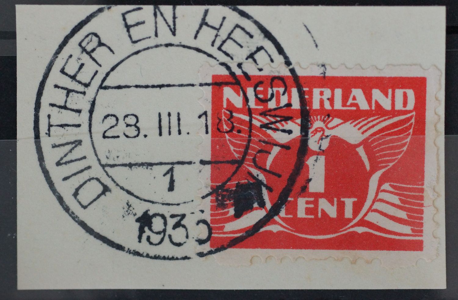 Dinther en Heeswijk 1 op NVPH R34 (plaatfout) Dinther en Heeswijk 1 op NVPH R34 (plaatfout)