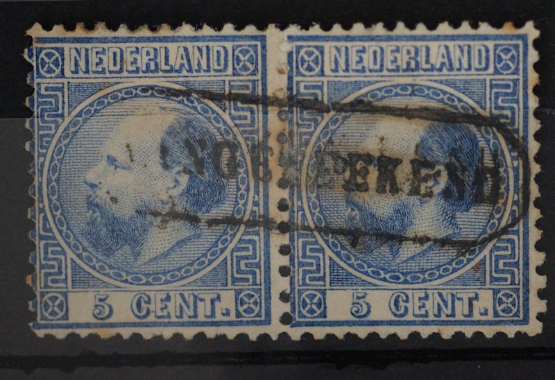 Aangeteekend op NVPH 7 (paar) - plaatfout Aangeteekend op NVPH 7 (paar) - plaatfout