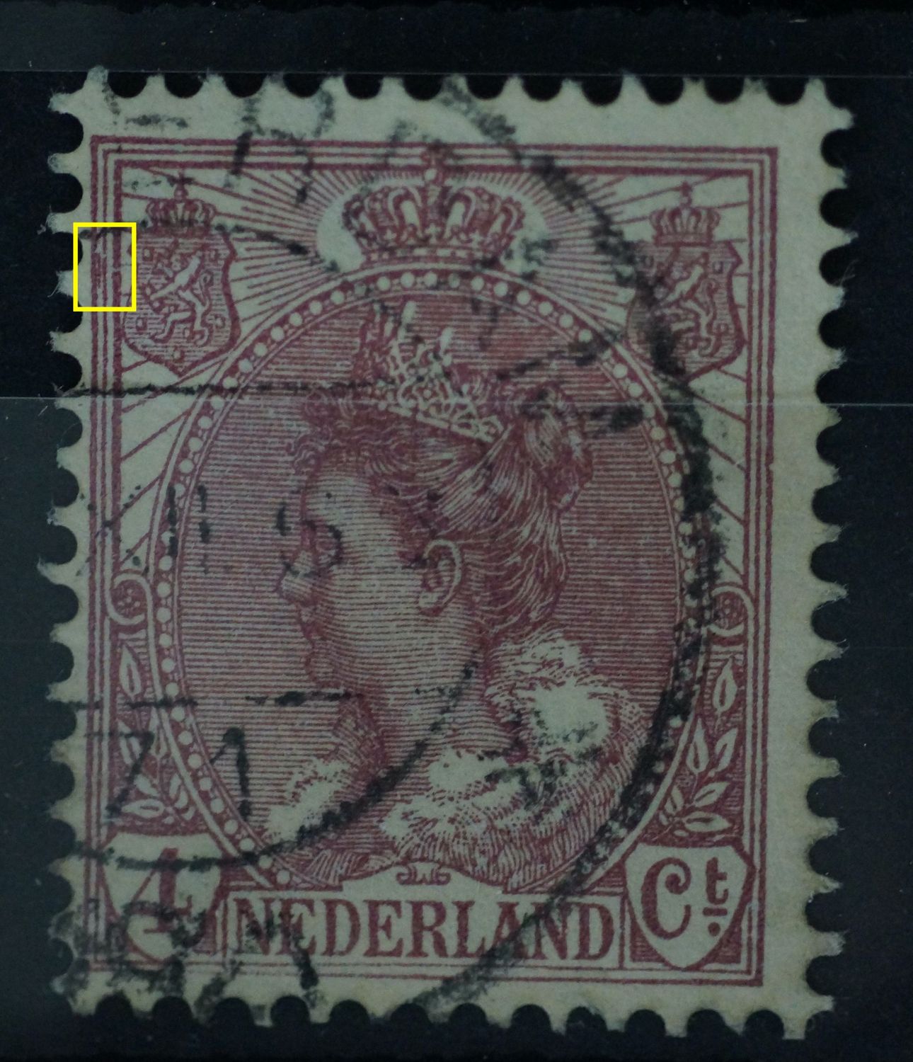 NVPH  58 - extra verticaal lijntje bij linker wapenschild