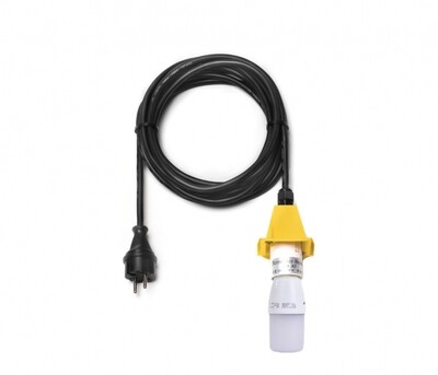 Kabel schwarz A4/A7, 5m Kappe gelb, mit LED