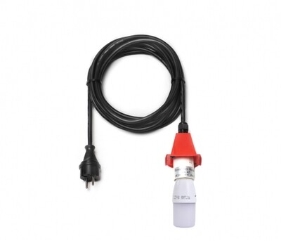 Kabel schwarz A4/A7, 5m Kappe rot, mit LED