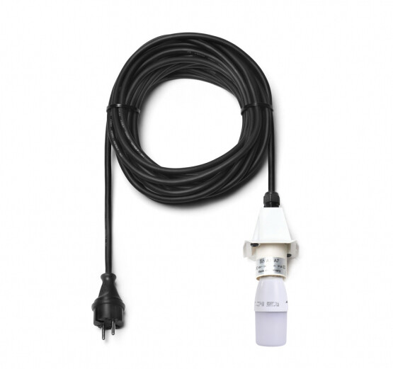 Kabel schwarz A4/A7, 10m Kappe weiß, mit LED Kabel schwarz A4/A7, 10m Kappe weiß, mit LED