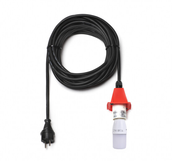 Kabel schwarz A4/A7, 10m Kappe rot, mit LED Kabel schwarz A4/A7, 10m Kappe rot, mit LED