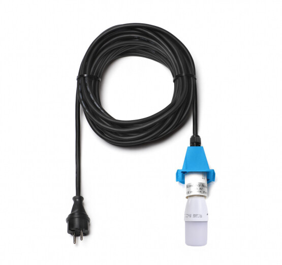 Kabel schwarz A4/A7, 10m Kappe blau, mit LED Kabel schwarz A4/A7, 10m Kappe blau, mit LED