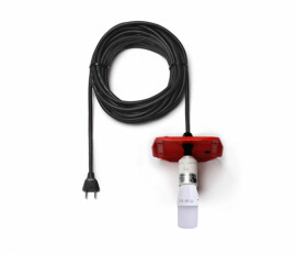 Kabel schwarz A13, 10m Kappe rot, mit LED Kabel schwarz A13, 10m Kappe rot, mit LED