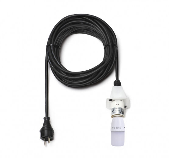 Kabel schwarz A4/A7, 10m Kappe opal, mit LED
