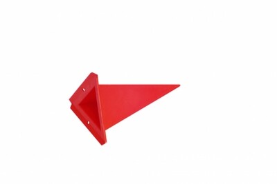 Einzelzacke A4 Dreieck rot