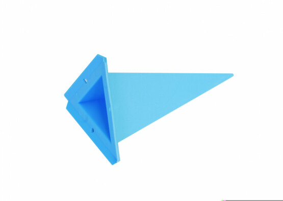 Einzelzacke A4 Dreieck blau